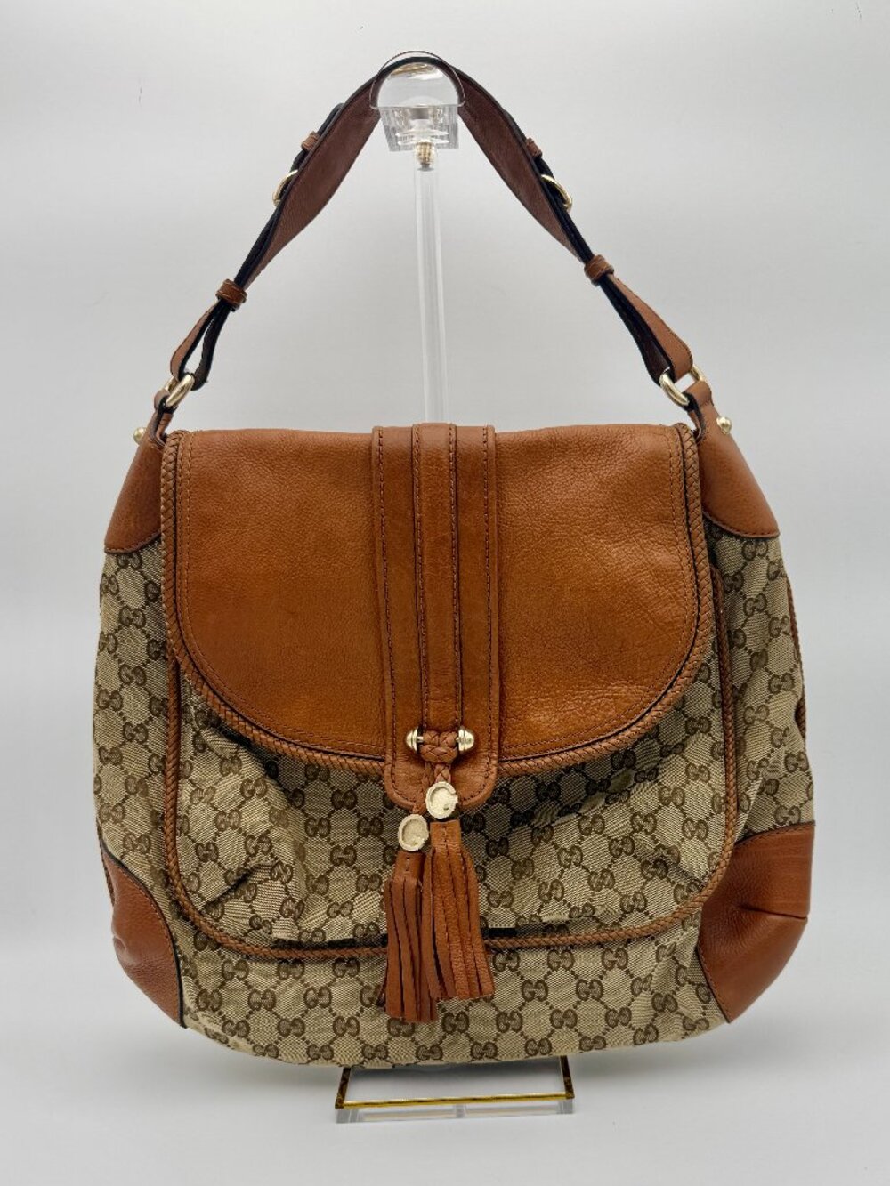 GUCCI Pre-Loved Marrakech Monogram Flap Shoulder Bag